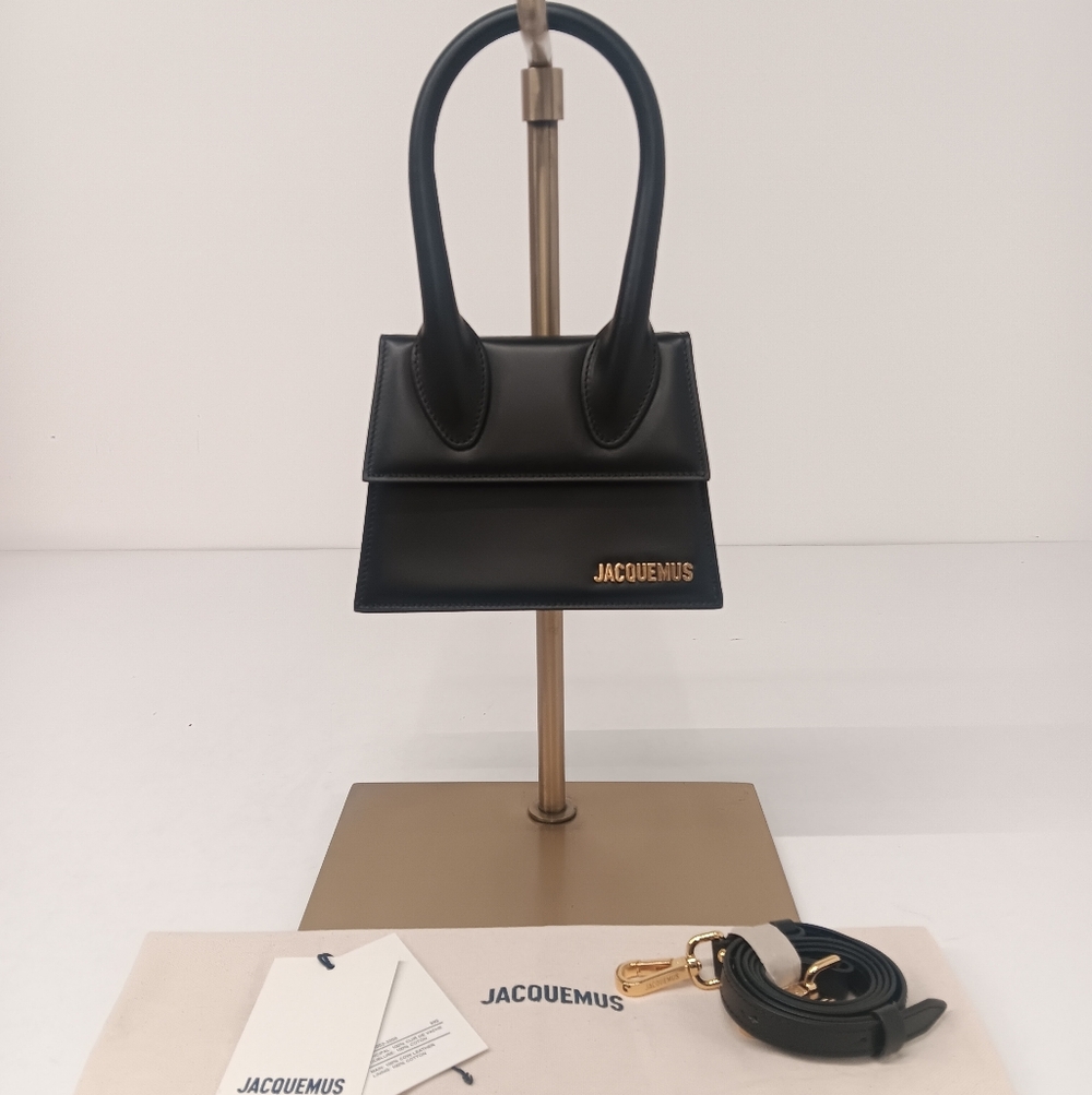 Jacquemus Women's Le Chiquito Moyen Top-Handle Leather Bag - Black